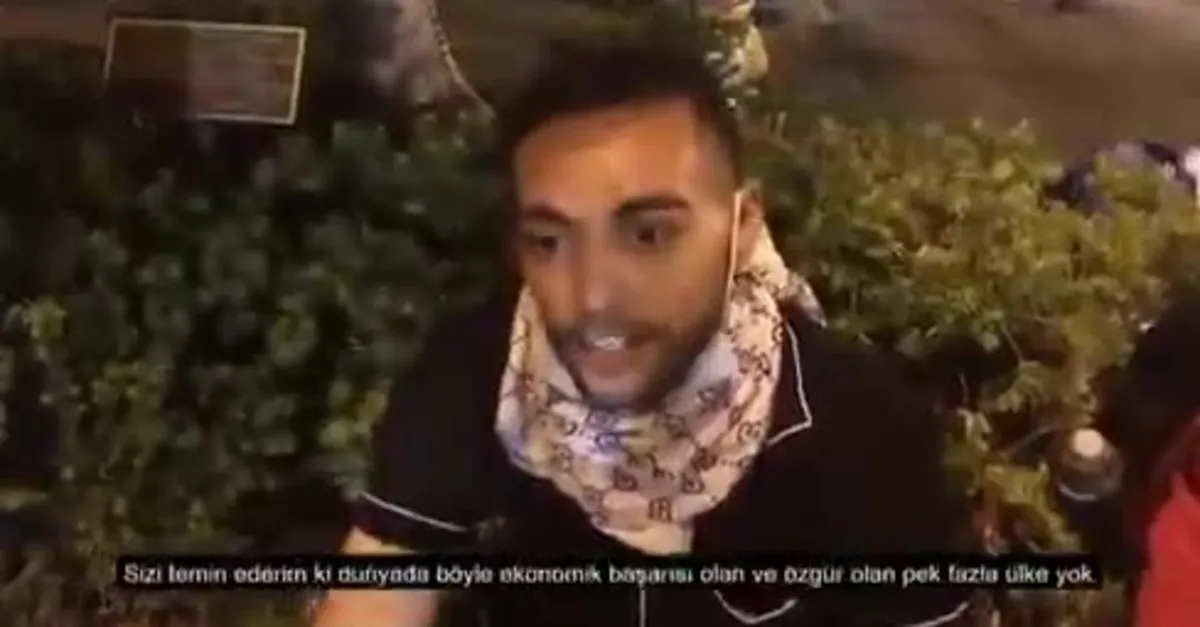 ABD'deki gösterilerde Faslı gençten Başkan Erdoğan'a övgü dolu sözler