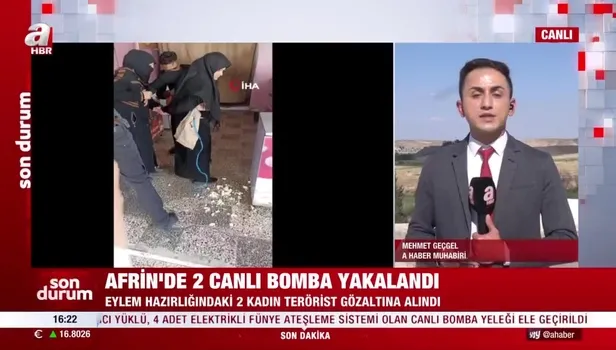 Afrin’de canlı bomba eylemi gerçekleştirecek 2 PKK/KCK-PYD/YPG’li kadın terörist böyle yakalandı! Çok çarpıcı çarsaf detayı