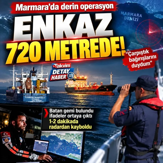 Silivri açıklarında iki gemi çarpıştı! Kaptanların ifadesi ortaya çıktı! 10 personel aranıyor... Tuğberk İmamoğlunun enkazı 720 metrede