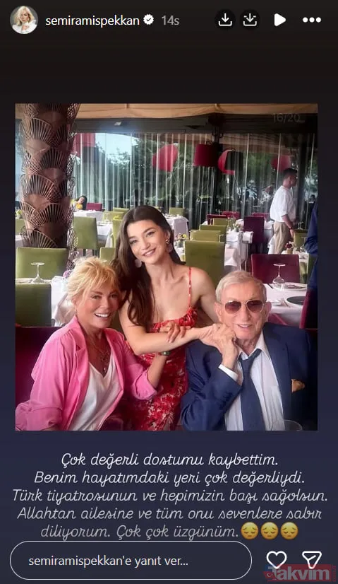 Haldun Dormen’e en acı veda! Duayen sanatçı 97 yaşında hayata gözlerini yumdu: Ünlülerden hüzne boğan taziye mesajları - 17