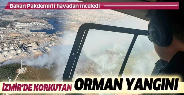 Son dakika: İzmir’de Balçova’da orman yangını
