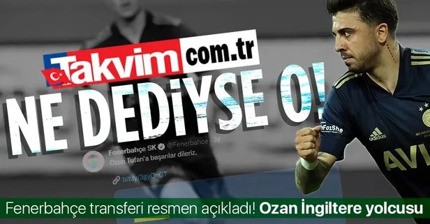 Fenerbahçe Ozan Tufan’ın Watford transferini resmen açıkladı: Başarılar dileriz