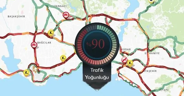 İstanbul'da D-100 ve TEM Otoyolu durma noktasına geldi: Yoğunluk yüzde 90'a ulaştı!