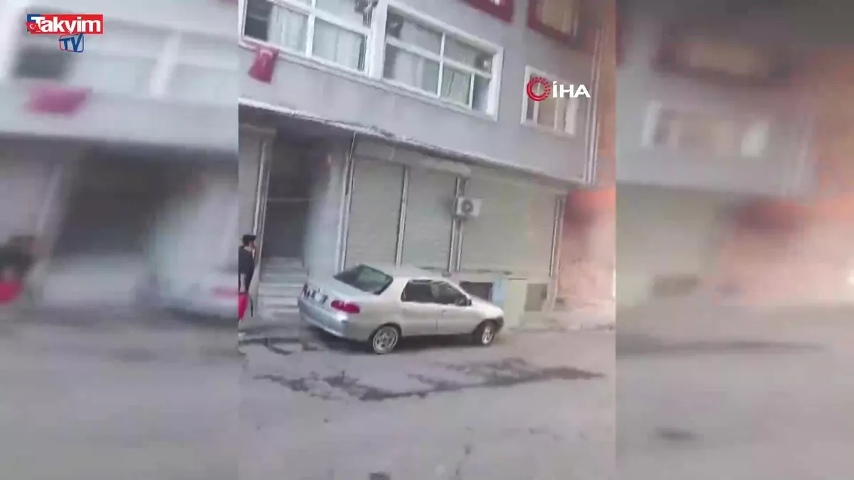 Bağcılar oto tamircisinde korkutan yangın