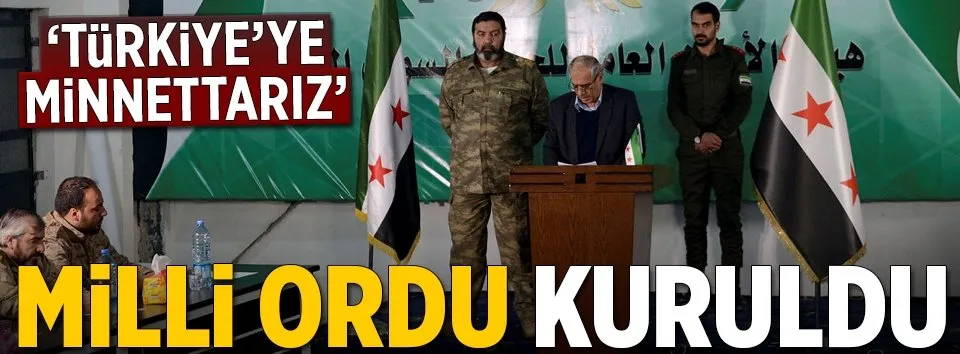 Suriye’de ’Milli Ordu’ kuruldu