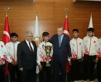 Başkan Erdoğan sporcularla buluştu