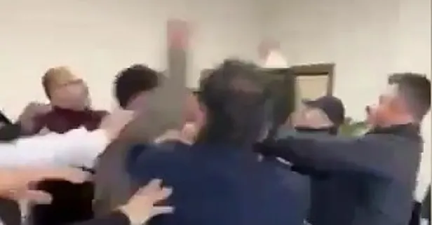 Ceylanpınar Belediyesi karıştı: Tekmeli yumruklu kavga kamerada