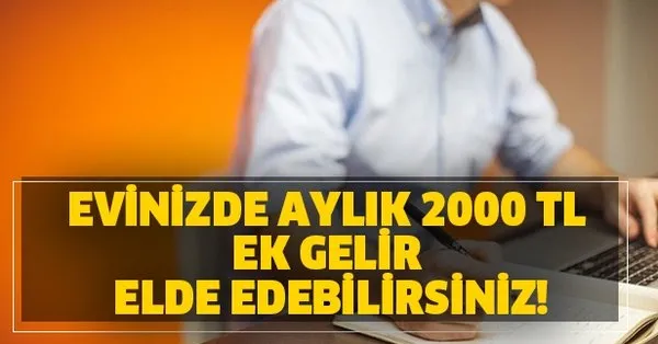 Evinizde Aylik 2000 Tl Ek Gelir Elde Edebilirsiniz Takvim