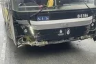 Arnavutköy'de İETT kazası! Otobüs bariyerlere çarptı