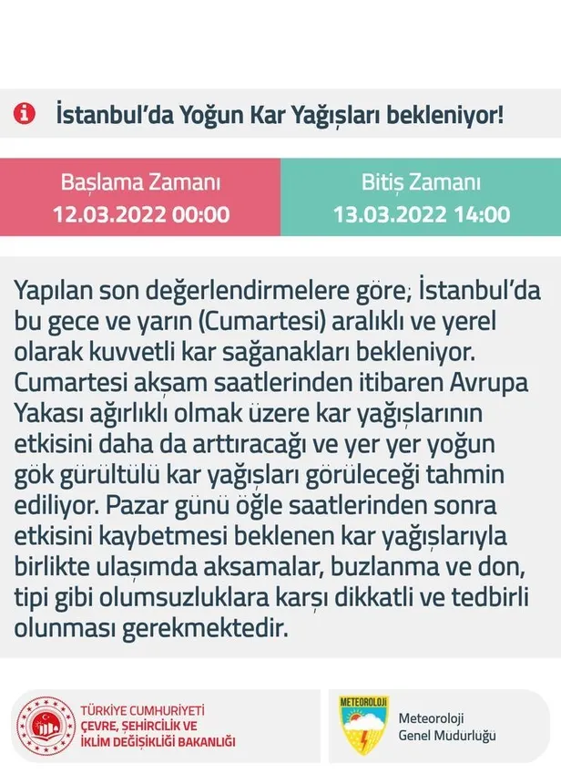 İstanbul'da yoğun kar! Meteoroloji saat verdi: Kar alarmı | Ali Yerlikaya duyurdu: Cumartesi akşamı etkisini artıracak-2