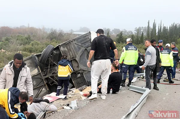 Antalya'da 9 kişiye mezar olan otobüsün son görüntüleri! 90 metre sürüklenip şarampole uçtu: "Şoför çok hızlı geliyordu virajı alamadı" - 1