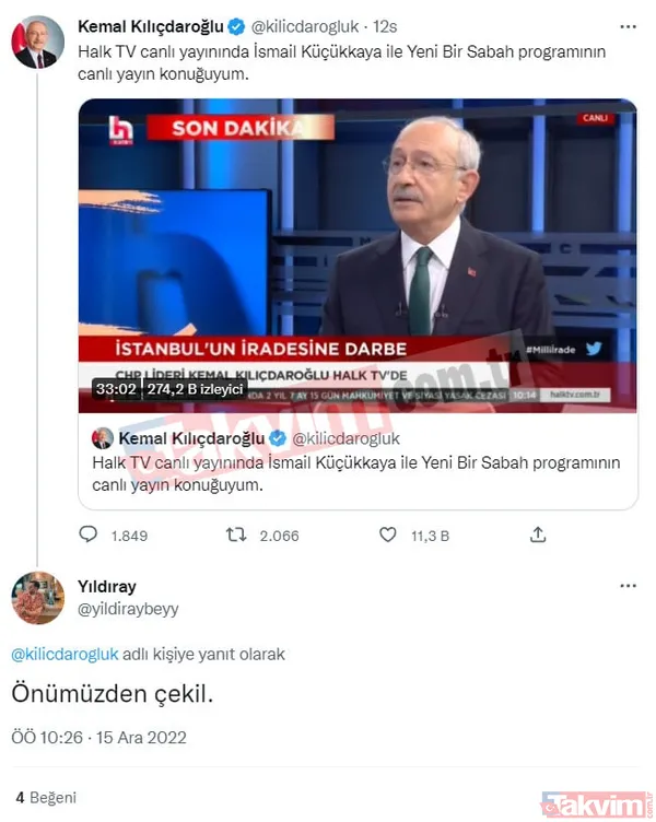 CHP'deki savaş Twitter'a taşındı! İmamoğlu yandaşlarından Kılıçdaroğlu'na peş peşe hakaret: "Köpek dışkısına verdiğim değer daha fazla" - 15