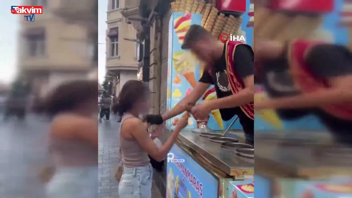 Beyoğlu’nda dondurmacı tacizi!
