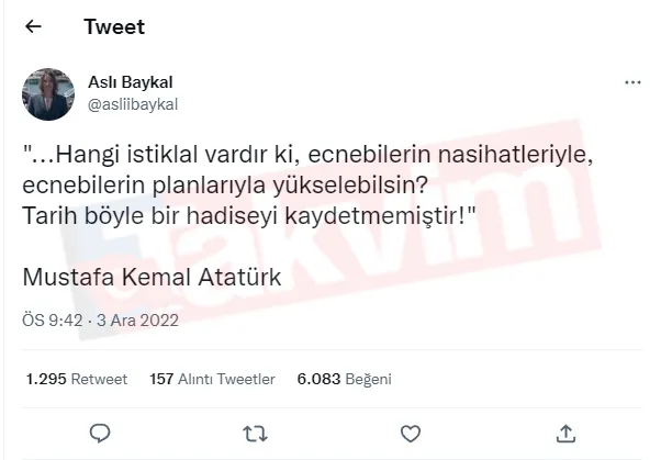 abdden-ithal-vizyonla-adayligini-aciklayan-kilicdarogluna-asli-baykaldan-yaylim-atesi-ataturkun-o-sozuyle-tepk-1670103401722.jpg ABD'den ithal vizyonla adaylığını açıklayan Kılıçdaroğlu'na Aslı Baykal'dan yaylım ateşi: Atatürk'ün o sözüyle tepki gösterdi-3