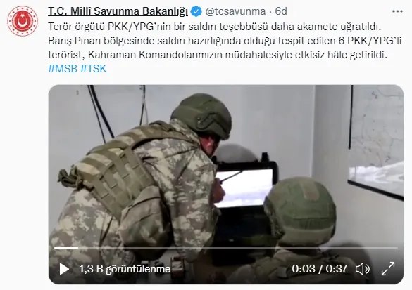 Son dakika: MSB duyurdu! Barış Pınarı bölgesinde 6 terörist etkisiz hale getirildi-1