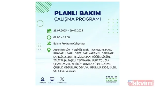 Bugün İstanbul'da elektrik ve su kesintisi var mı? BEDAŞ ve İSKİ duyurdu: Hangi ilçeler etkilenecek? - 39