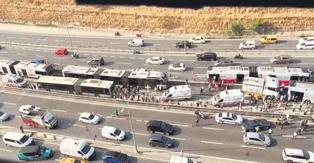 Küçükçekmece’deki metrobüs kazasının ardından İBB’den geç gelen önlem: Yola tabela asıldı! 5 tutuklama kararı