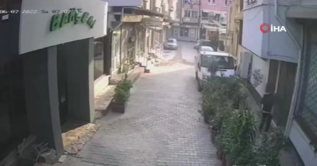 Hatay’da cansız bedeni bulunan kadının düştüğü anlar kamerada