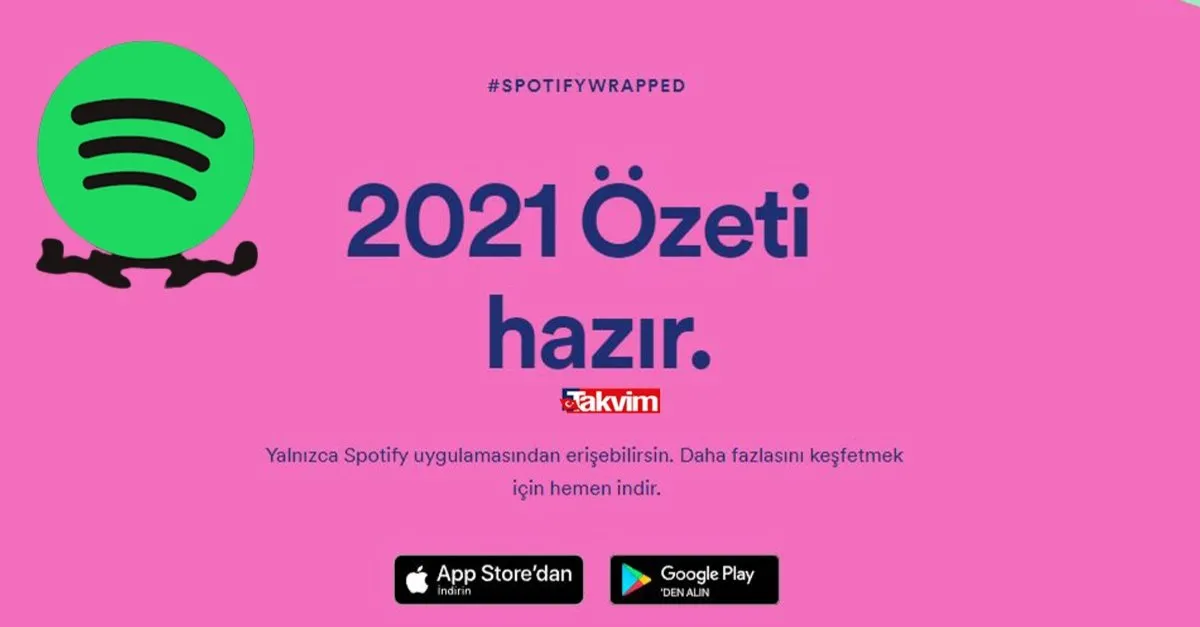 spotify 2021 en cok dinlediklerim nereden bakilir spotify wrapped 2021 ozeti sarkilar listesi ekrani 2021 spotify wrapped nasil bakilir takvim