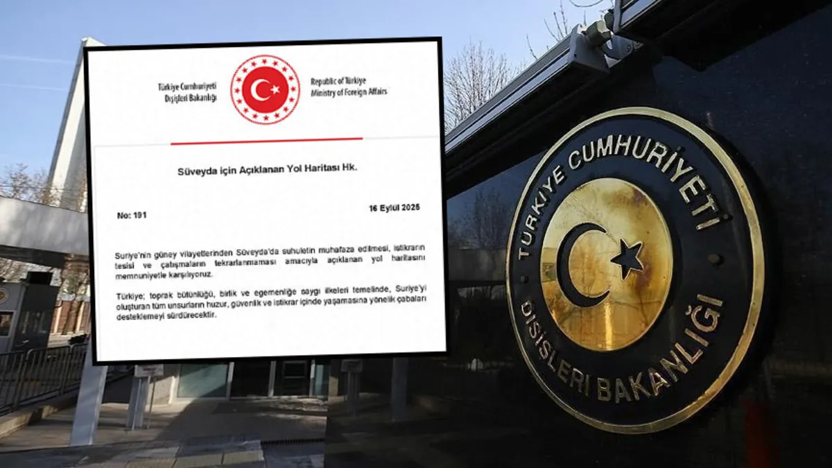 Dışişleri'nden Süveyda açıklaması: Yol haritasını memnuniyetle karşılıyoruz