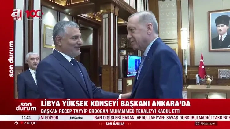 Başkan Erdoğan Libya DYK Başkanı Tekale’yi kabul etti