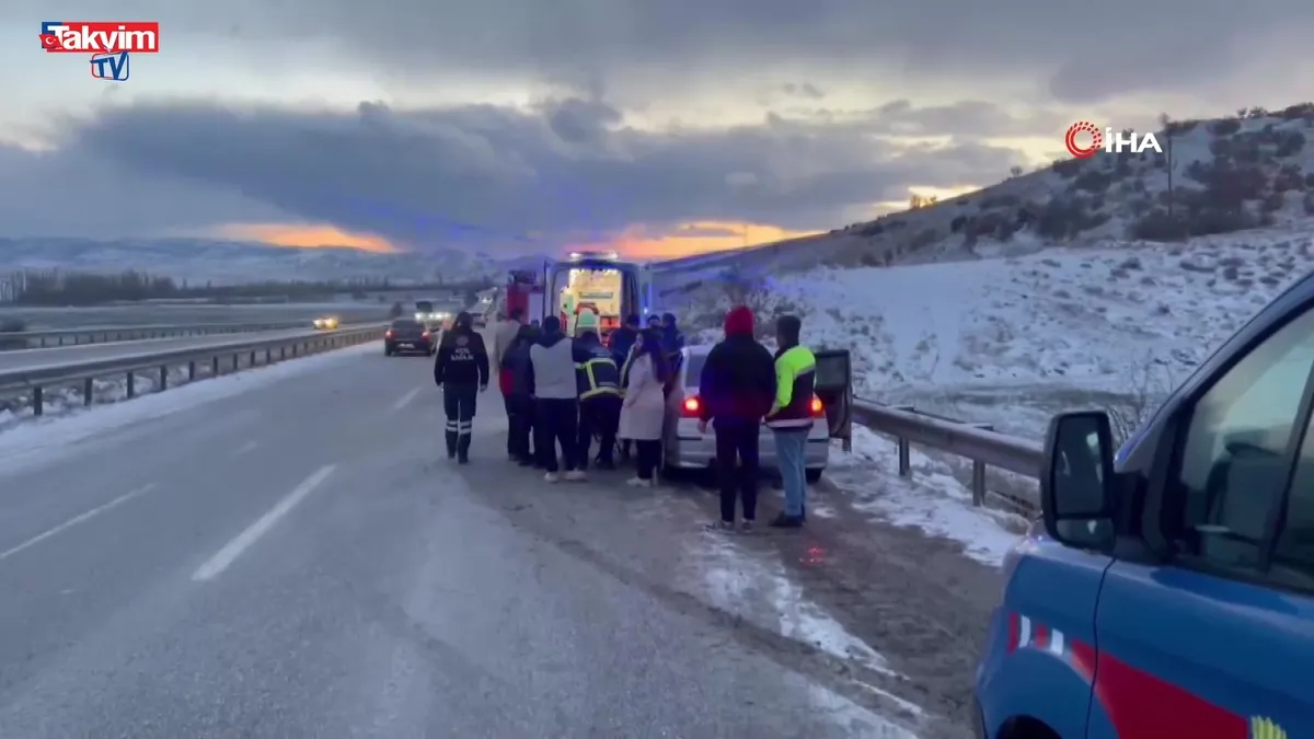 Çorum’da otomobil bariyere çarptı: 1 yaralı
