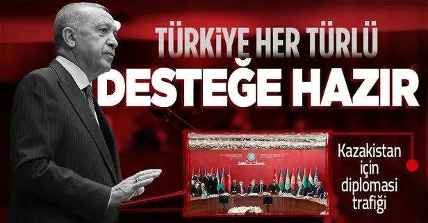 Başkan Erdoğan’dan ’Kazakistan’ diplomasisi: Türk Devletleri liderleriyle görüştü