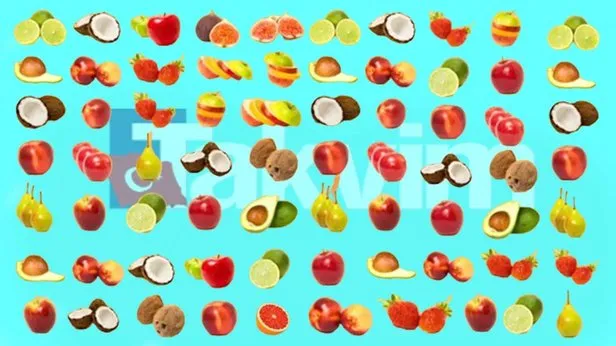 70 meyve arasındaki greyfurtu bulabilir misin? Saniyesinde bulanlar IQ testinde birinciliği kapıyor