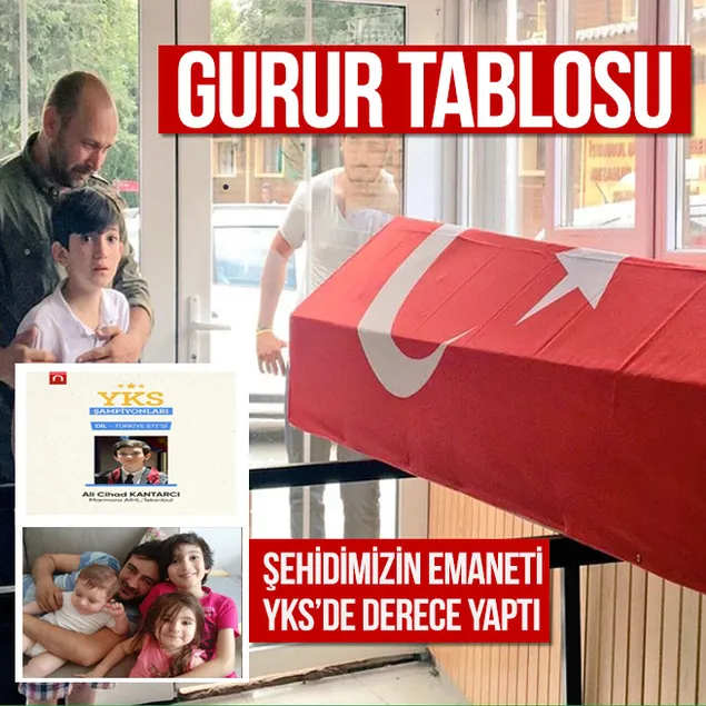 Şehidimizin oğlu babasını gururlandırdı