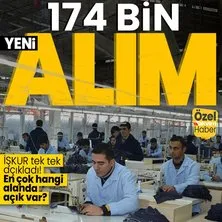 Özel sektörde personel alımları hızlandı! İŞKUR ilanları peş peşe yayınladı: 174 bin işçi aranıyor!