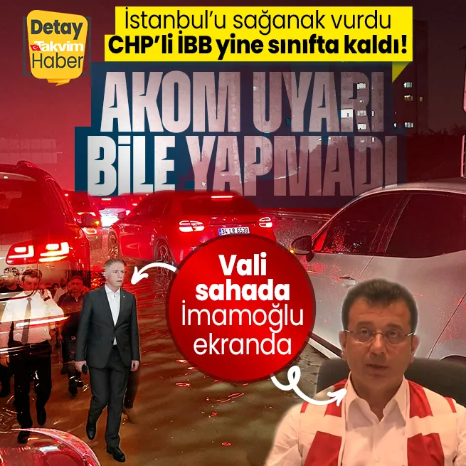 İstanbulu sağanak vurdu CHPli İBB yine sınıfta kaldı: AKOM uyarı bile yapmadı! Vatandaştan çığ gibi tepki! Hizmet yok, icraat yok