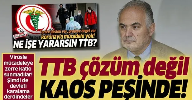 Koronavirüsle mücadeleye zerre katkı sunmayan Türk Tabipler Birliği şimdi de kaos yaratma peşinde!