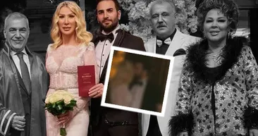 Seda Sayan ile 7. eşi Çağlar Öktenin ilk öpücüğü ortaya çıktı! Kadırgalının nikah şahidi Safiye Soymanın kıyafeti ise olay oldu: Disco topu