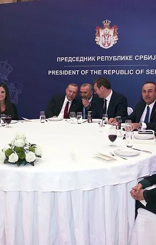 Sırbistan'da Başkan Erdoğan onuruna yemek