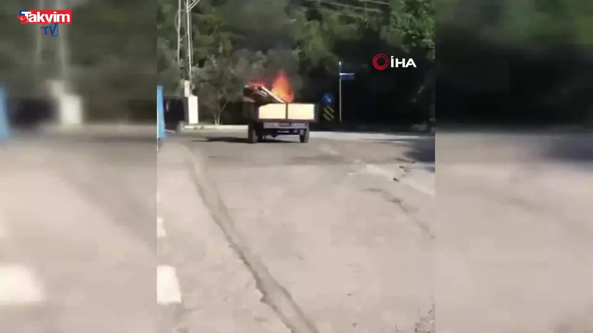 Bodrum’da motosiklet alev topuna döndü