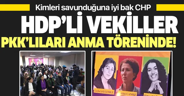 HDP'li vekiller Paris'te öldürülen PKK'lı teröristleri anma töreninde
