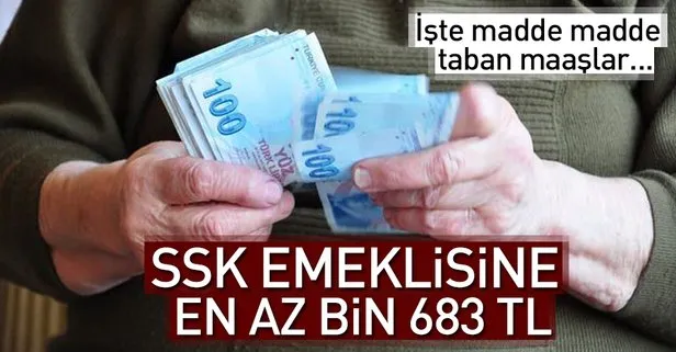 SSK emeklisine en az bin 683 TL