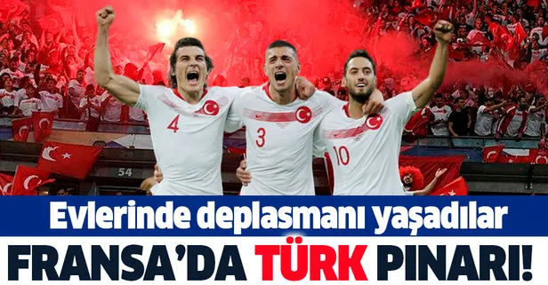 Türk taraftarlar, Fransa’ya sahasında deplasmanı yaşattı
