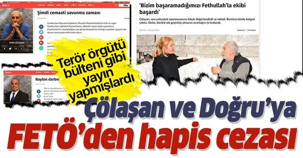 Sözcü gazetesi davasında karar! Emin Çölaşan ve Necati Doğru’ya FETÖ’den 3 yıl 6 ay hapis cezası!