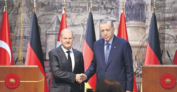 Eurofighter'a yeşil ışık! Erdoğan-Scholz zirvesi Almanya'da manşetlere çıktı