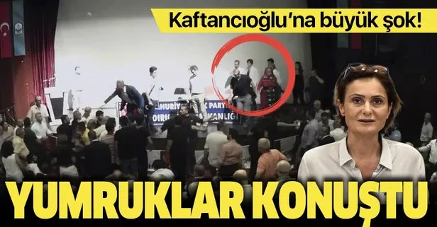 Canan Kaftancıoğlu'nun katıldığı CHP Bursa toplantısında yumruklar konuştu