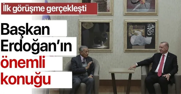 Başkan Erdoğan, Mahathir Muhammed ile görüştü