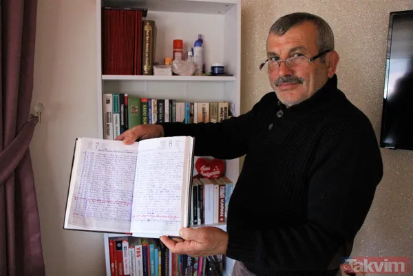 Amasya'da yaşayan 59 yaşındaki Hüseyin Tırpan 12 yıldır gün gün ölen köylülerinin isimlerini yazıyor - 1