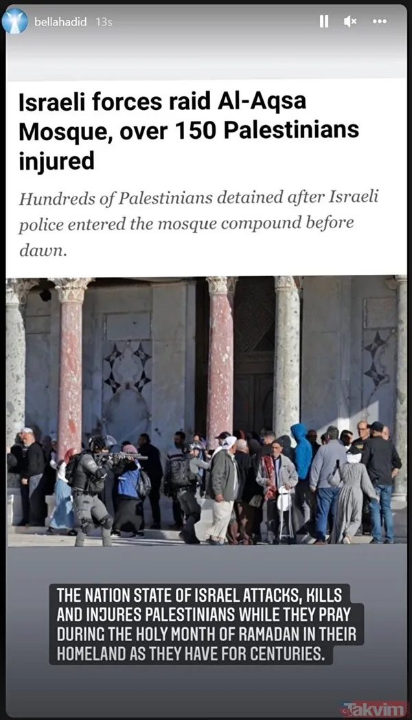 Instagram'dan sansür üstüne sansür! Ünlü model Bella Hadid'in 'Filistin' paylaşımları engellendi... - 13