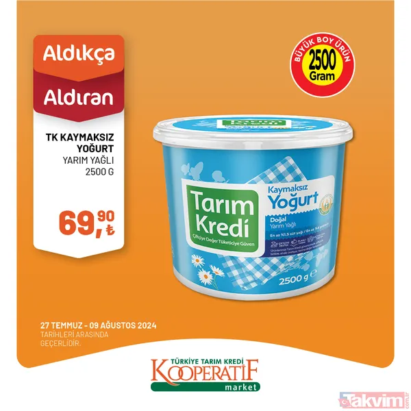 Tarım Kredi Market'te 60 üründe dev indirim! Katalogda yok yok! Taze Kaşar 249 TL, Siyah Zeytin 115 TL, Tuvalet Kağıdı 40'lı 209 TL... - 18