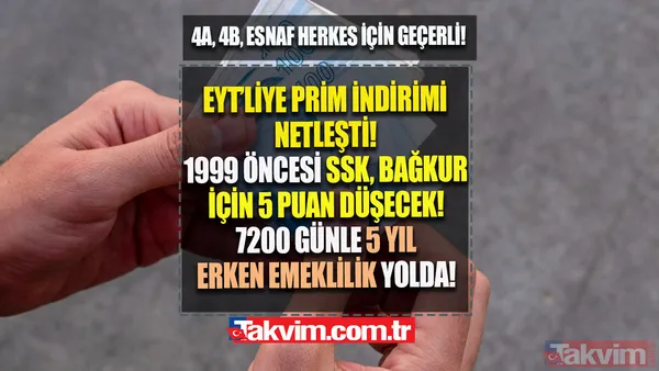 Emeklilik sisteminde köklü değişimlerin adımları atılmaya başlandı. Emekli olup çalışan EYT'liler için prim indirimi yapılacak. İşçi payı yüzde 15'ten 7.5'e...
