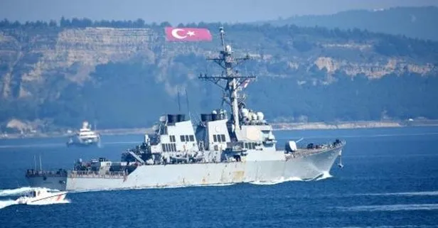 ABD savaş gemisi Çanakkale Boğazı'ndan geçti