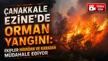 Çanakkale Ezinede orman yangını: Ekipler havadan ve karadan müdahale ediyor