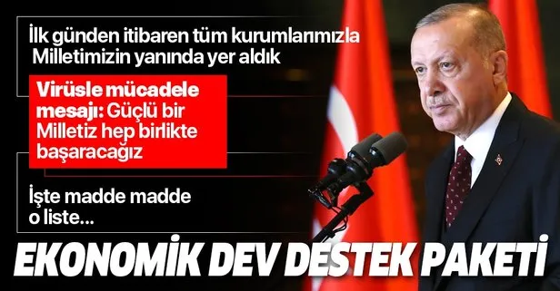 Başkan Erdoğan'dan virüsle mücadele mesajı