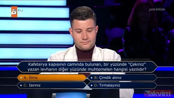 Kim Milyoner Olmak İster’de o soru yarışmacıyı yaktı! Oktay Kaynarca yarışmacıyı türküyle uğurladı! - 3